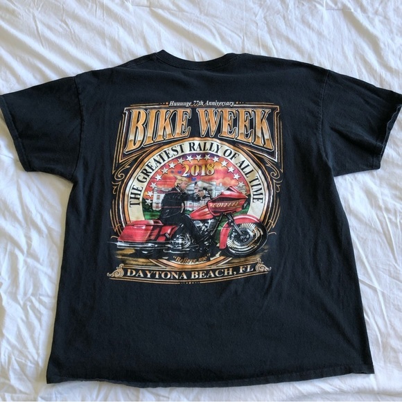 2018 Bike Week Donald Trump Graphic Motorcycle Shirt - Picture 8 of 9